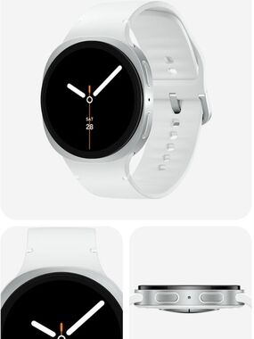 Samsung Galaxy Watch8 White with Silver Bezel